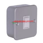 1Gang 2Way 10A Single Pole Switch in Metal Clad Grey with Back Box