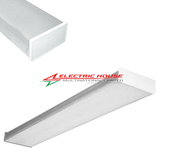 2X36watt Diffuser Double Tube Fluorescent Lighting Fitting T8 Surface Mounted