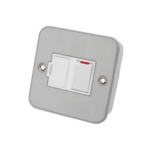 Metal clad 20A DP 1 Gang Switch with Fused - Neon