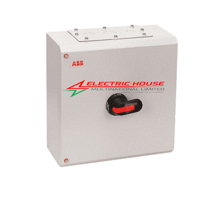 ABB 32Amp 4 Pole Rotary Manual Change Over Switch IP65 Box