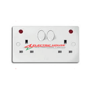 ABB Classiq 13A Socket Outlet with Neon 2 Gang CSO233