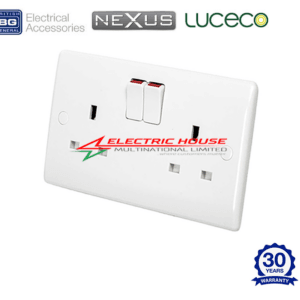 BG White Molded 13A SP Double Socket