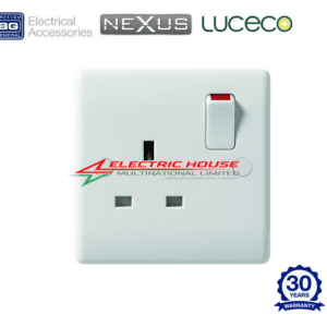 BG White Molded 13A SP Single Socket