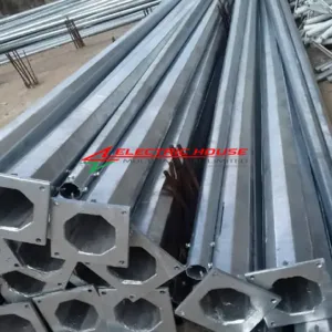 8 Meters Foreign Hot Dip Galvanized Street Light Pole