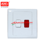 MK Electric Slimline Plus S8423 WHI 20AX DP Switch with Neon