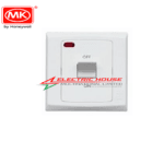 MK Electric Slimline Plus S5105 WHI 32A DP Switch with Neon