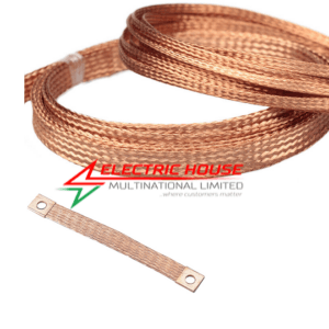 Flat Pure Copper Braid Bare Wire Ground Lead Conductor