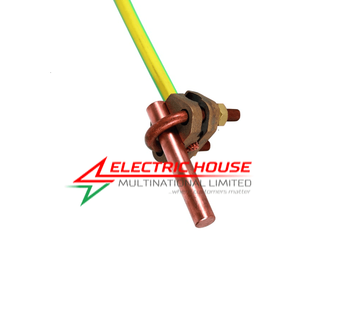 Copper U Bolt Earth Rod to Copper Wire Clamp - Image 2