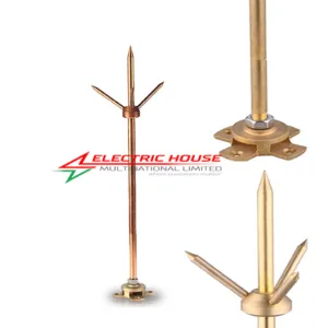 Multi Point Air Terminals Thunder Arrestor Copper Lighting Rod
