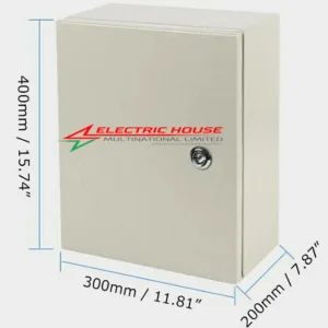 Fiberglass Enclosure Box 400x300x200mm² With Mount Plate IP65