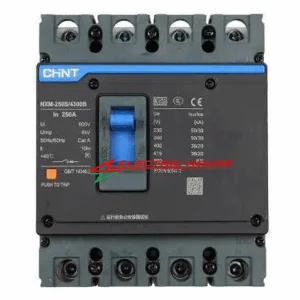250Amps 4 Pole MCCB Chint NXM Molded Case Circuit Breaker