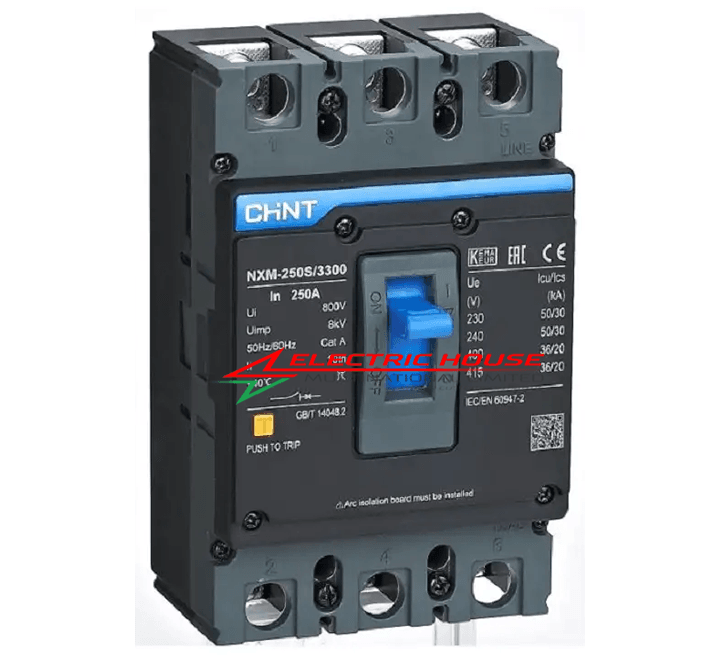 250Amps 3 Pole MCCB Chint NXM Molded Case Circuit Breaker - Image 2