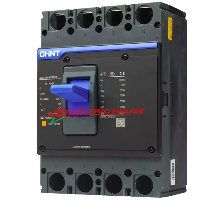 Chint 400A 4-Pole MCCB – Reliable Power Protection Breaker