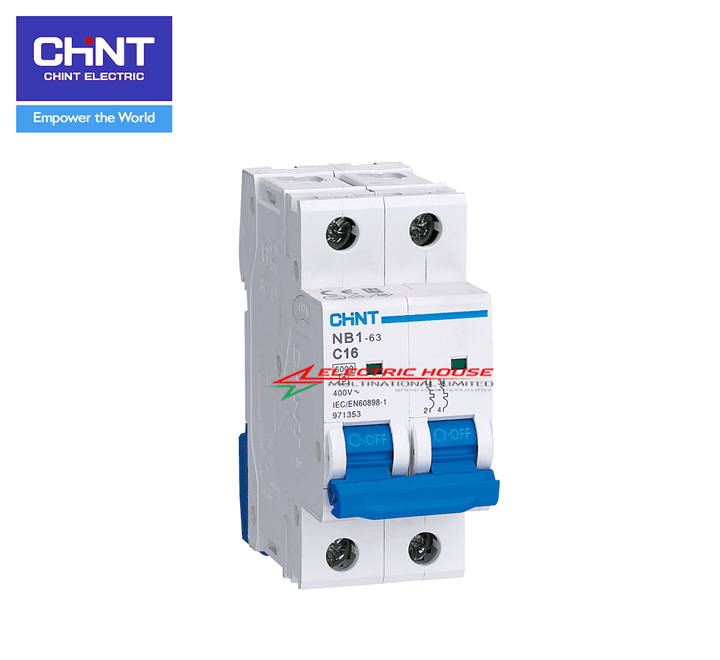 16A 2 Pole MCB Chint Miniature Circuit Breaker
