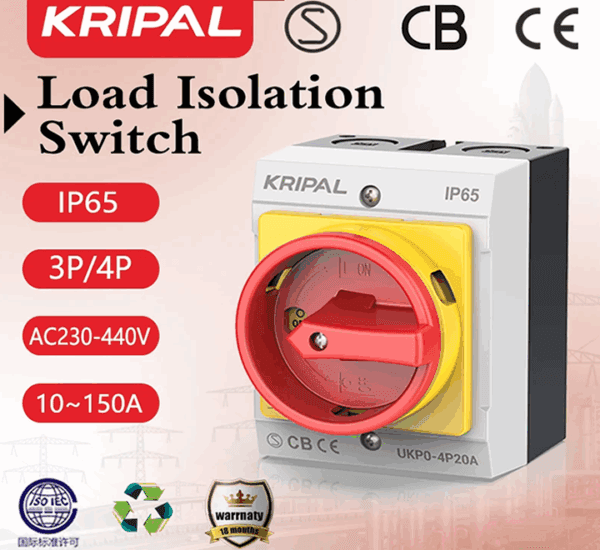Isolator Switch Dis connectors Enclosed Waterproof 4 Pole IP65 ...
