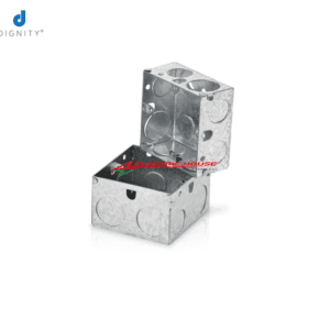 3x3 UK Dignity Galvanized Mild Steel Knockout Switch Box