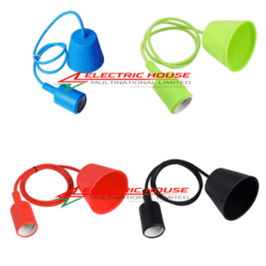 Colored E27 Silicon Pendant Lamp Holder- High Quality IP65