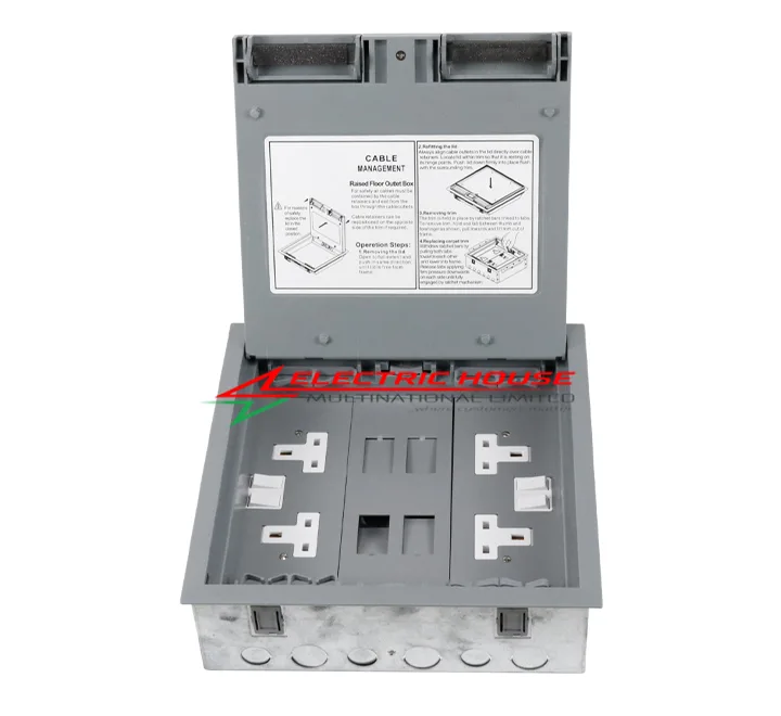Concealed Electrical Floor Box for Power & Data Cable Access