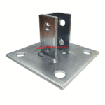 41×41mm² Unitrust Channel Floor Base Bracket Plate Strut Fitting